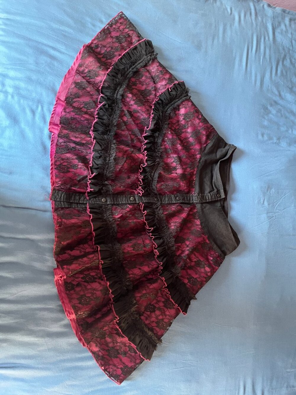 Burgundy Lace Skirt by Serious LA vintage